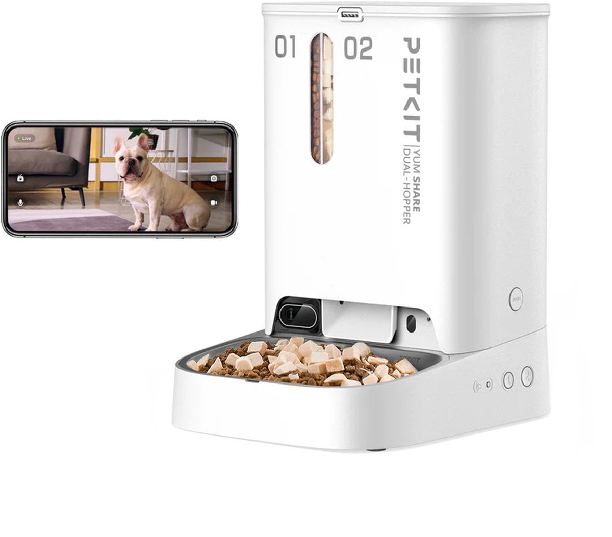 Alimentador inteligente Petkit YumShare Dual-hopper with Camera
