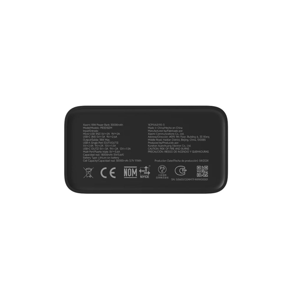 Power Bank Xiaomi 18W 30000mAh