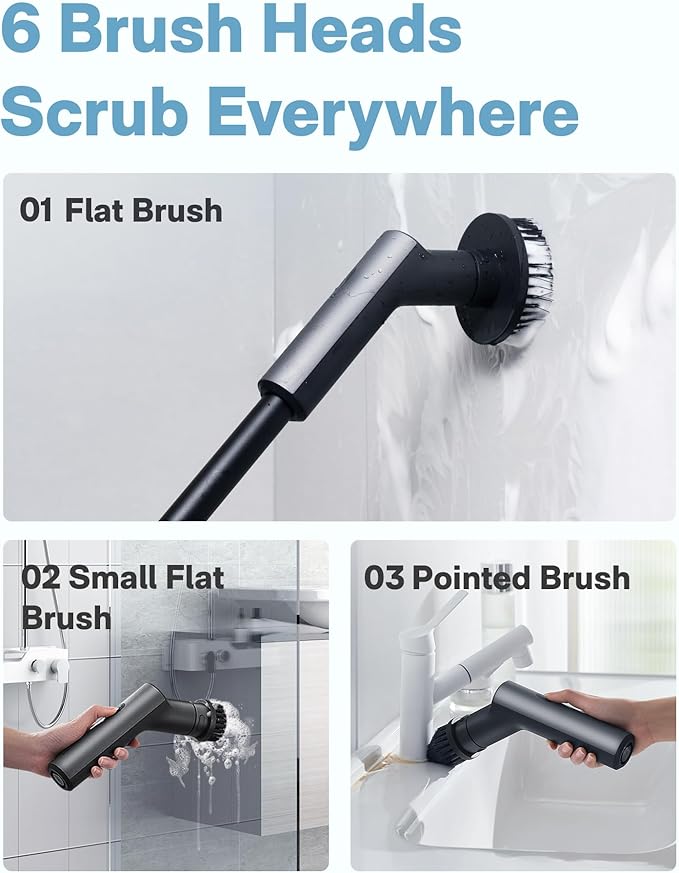 HOTO Electric cleaning brush 7-in-1 set