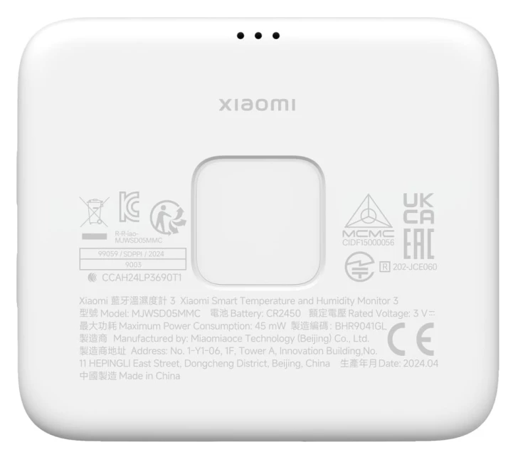 Sensor XIAOMI Mi Temperature and Humidity Monitor 3