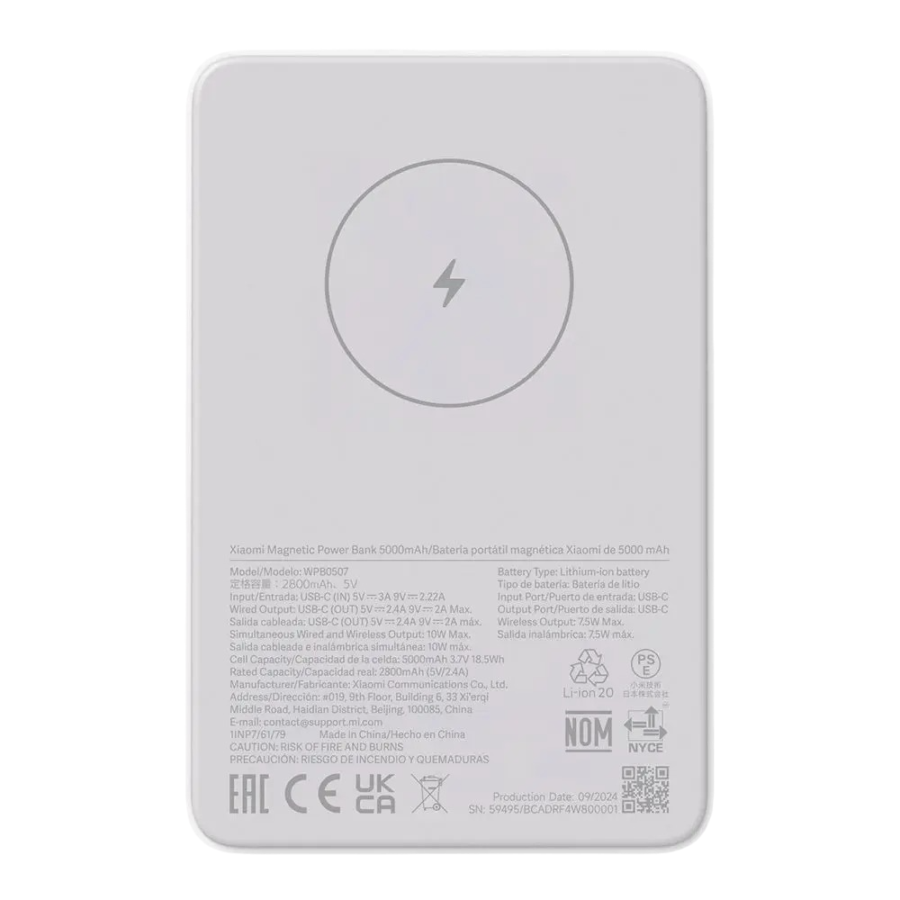 Power Bank Xiaomi Magnetic 5000mAh