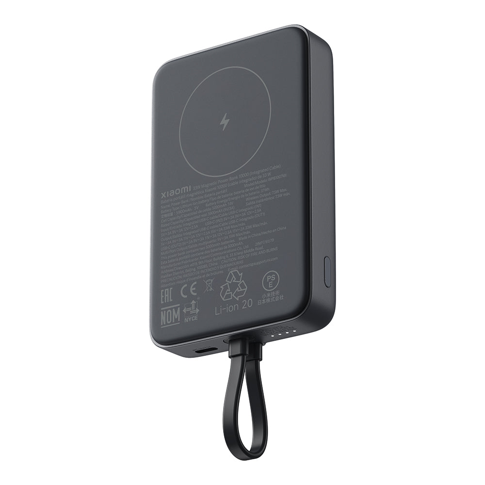 Power Bank Xiaomi 33W Magnetic 10000mAh (Integrated Cable) Gray