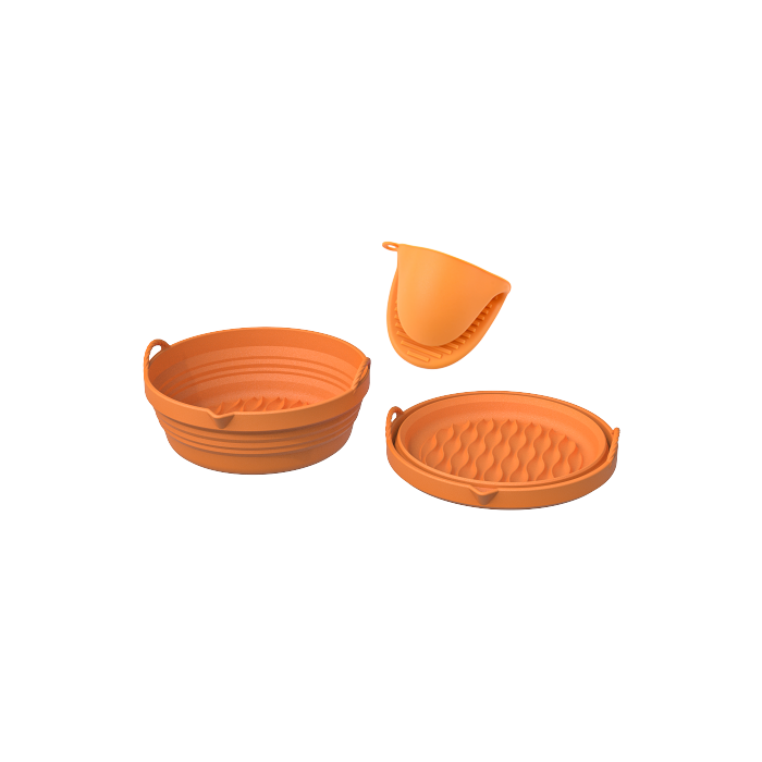 kit-acessórios-air-fryer-1-forma-2-luvas-laranja