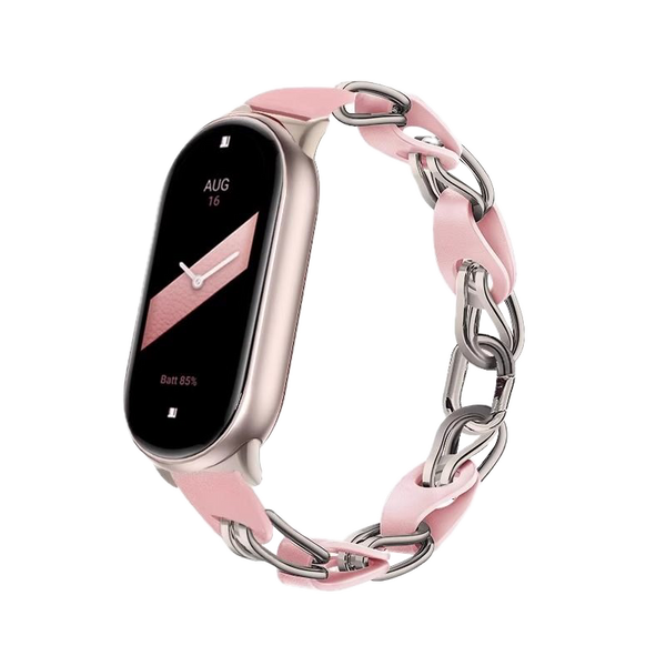 Bracelete Chain Xiaomi Band 8/9 Pink Silver