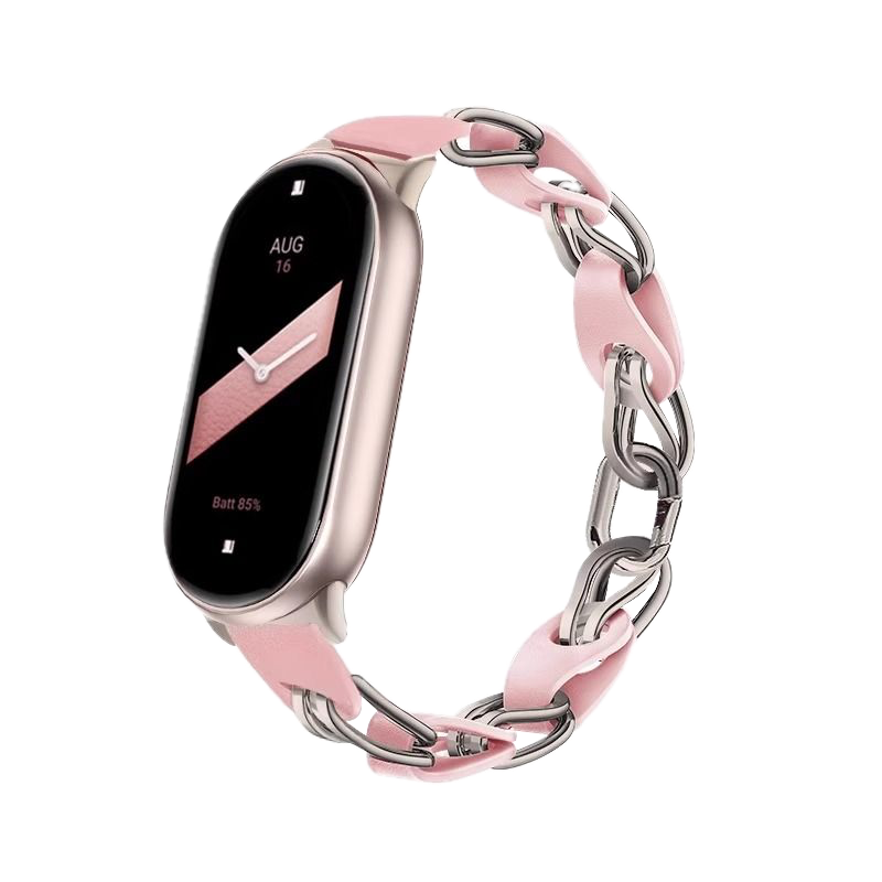 Bracelete Chain Xiaomi Band 8/9 Pink Silver
