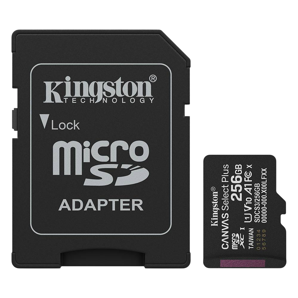 MicroSD Kingston Canvas Select Plus Gen3 256GB (150MB/s) UHS-I, U1, V10, A1