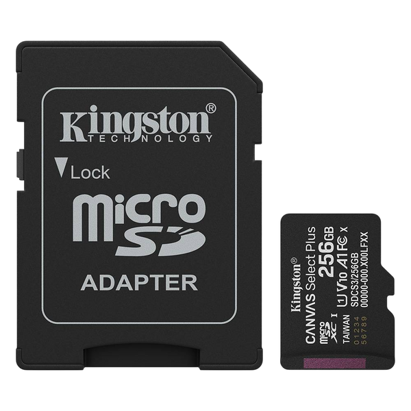 MicroSD Kingston Canvas Select Plus Gen3 256GB (150MB/s) UHS-I, U1, V10, A1