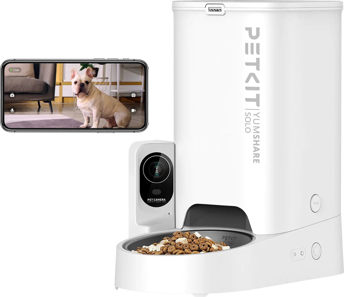 Alimentador inteligente PETKIT Yumshare Solo Smart Pet Feeder With Camera