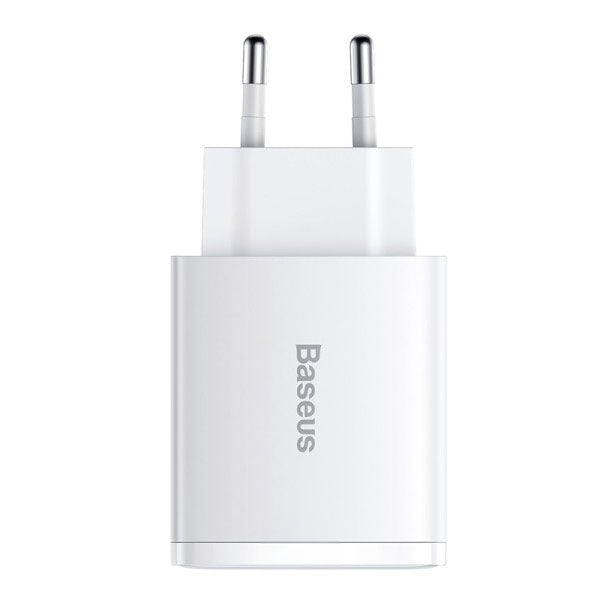 Baseus Compact quick charger USB Type C 2x USB 30W 3A Power Delivery Quick Charge