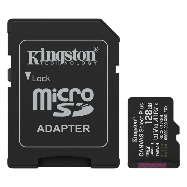 MicroSD Kingston Canvas Select Plus Gen3 128GB (150MB/s) UHS-I, U1, V10, A1