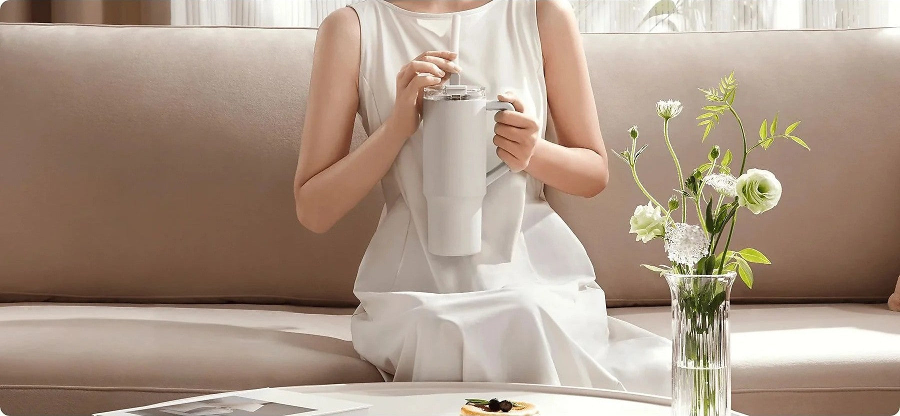 Garrafa Térmica Xiaomi Straw Mug 1L