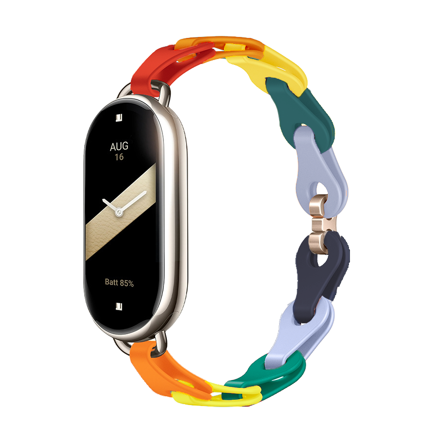 Bracelete Silicone Chain Xiaomi Band 8/9 Macron Color