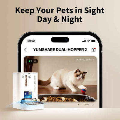 Alimentador inteligente PETKIT YumShare Dual-hopper with Camera 2