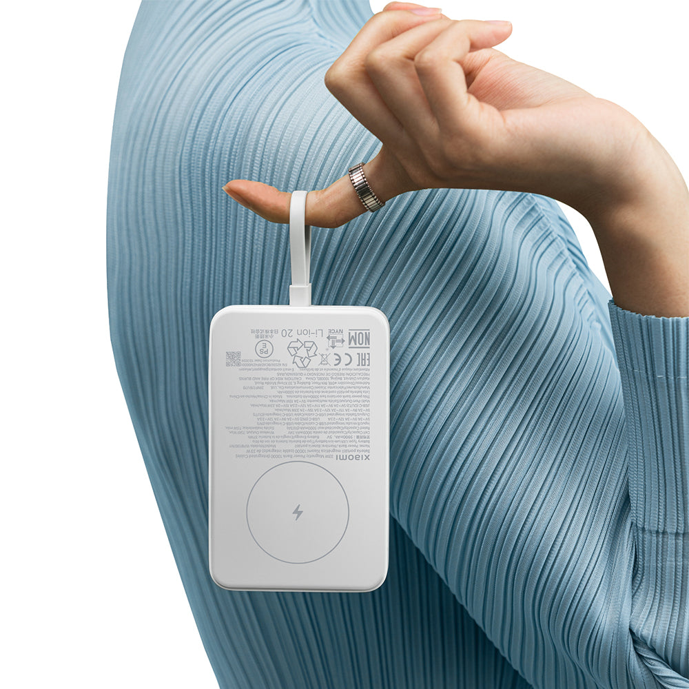 Power Bank Xiaomi 33W Magnetic 10000mAh (Integrated Cable) White