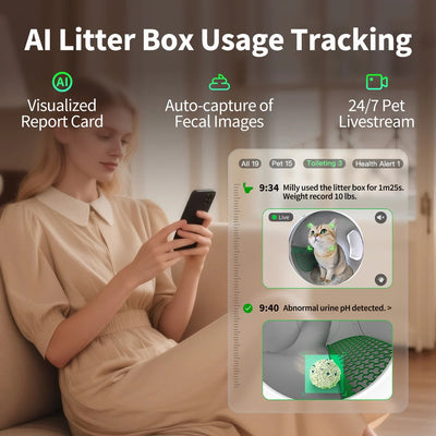 Caixa de Areia PETKIT Purobot Max Pro 2 with Camera Smart Cat Litter Box