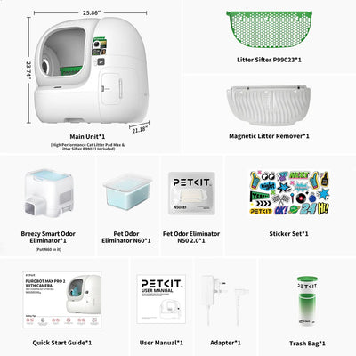 Caixa de Areia PETKIT Purobot Max Pro 2 with Camera Smart Cat Litter Box