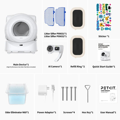 Caixa de Areia PETKIT Purobot Ultra with Camera Smart Cat Litter Box