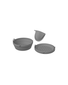 Kit Air Fryer Forma + 2x Luvas Cinza