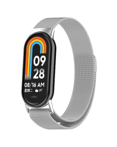 Bracelete Stainless Steel Milanese Xiaomi Band 8/9 Silver