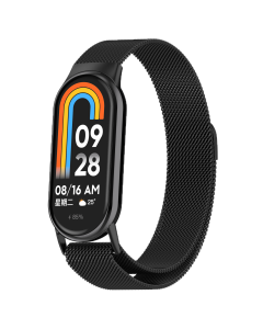 Bracelete Stainless Steel Milanese Xiaomi Band 8/9 Black