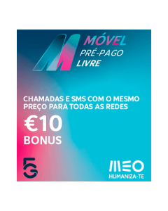 Cartão Móvel 5G Pré-Pago Livre MEO 