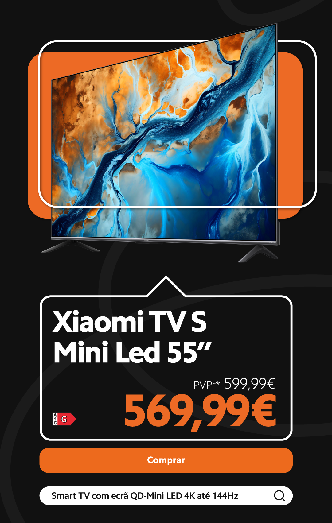 Imagem da Xiaomi TV S Mini Led 55 com preço promocional