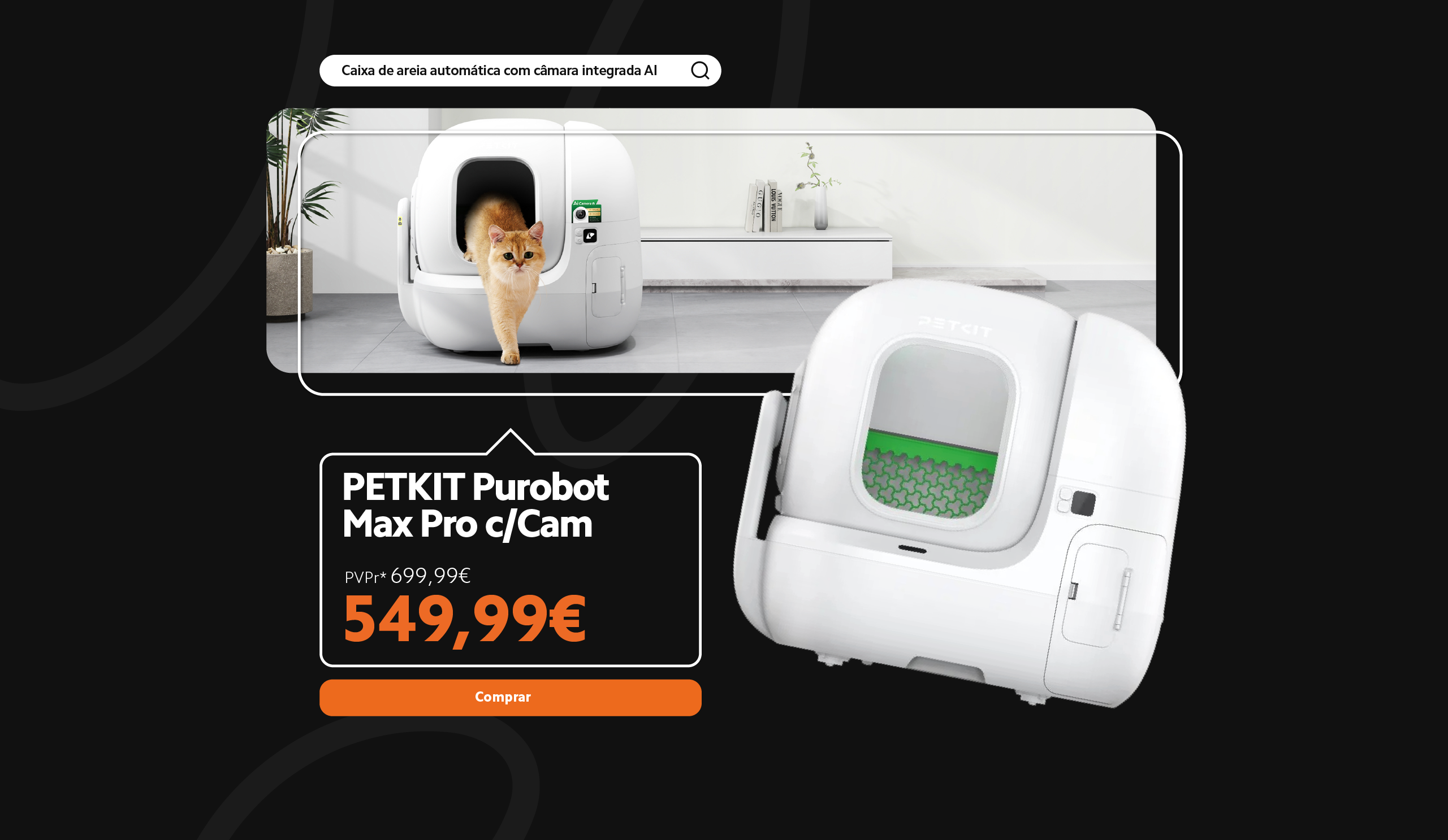 Imagem de Petkit Purobot Max Pro with Camera Smart Cat Litter Box com preço promocional