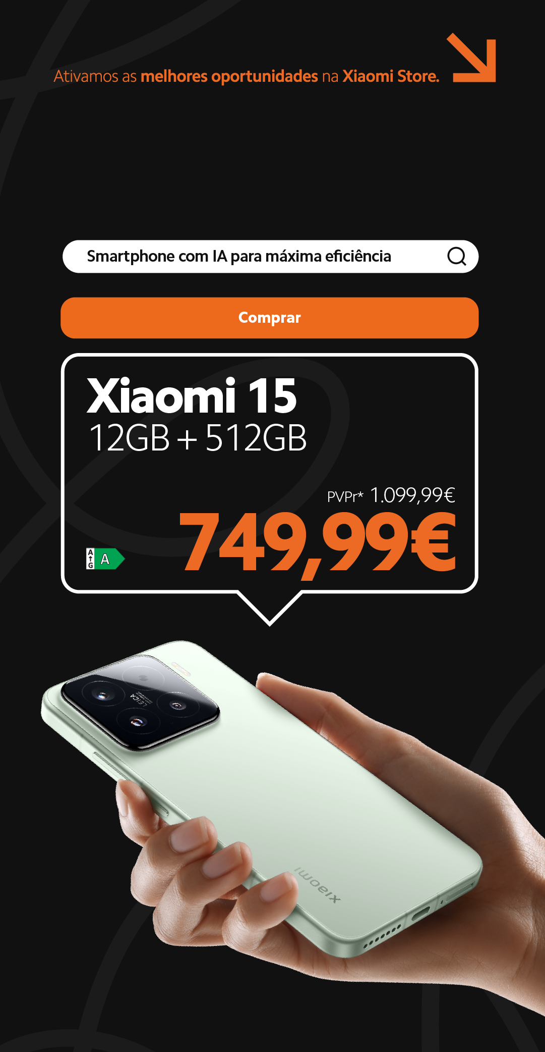 Imagem de Xiaomi 15 com preço promocional