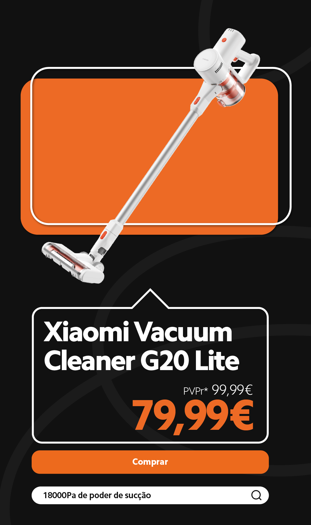 Imagem da Xiaomi Vacuum Cleaner G20 Lite com preço promocional