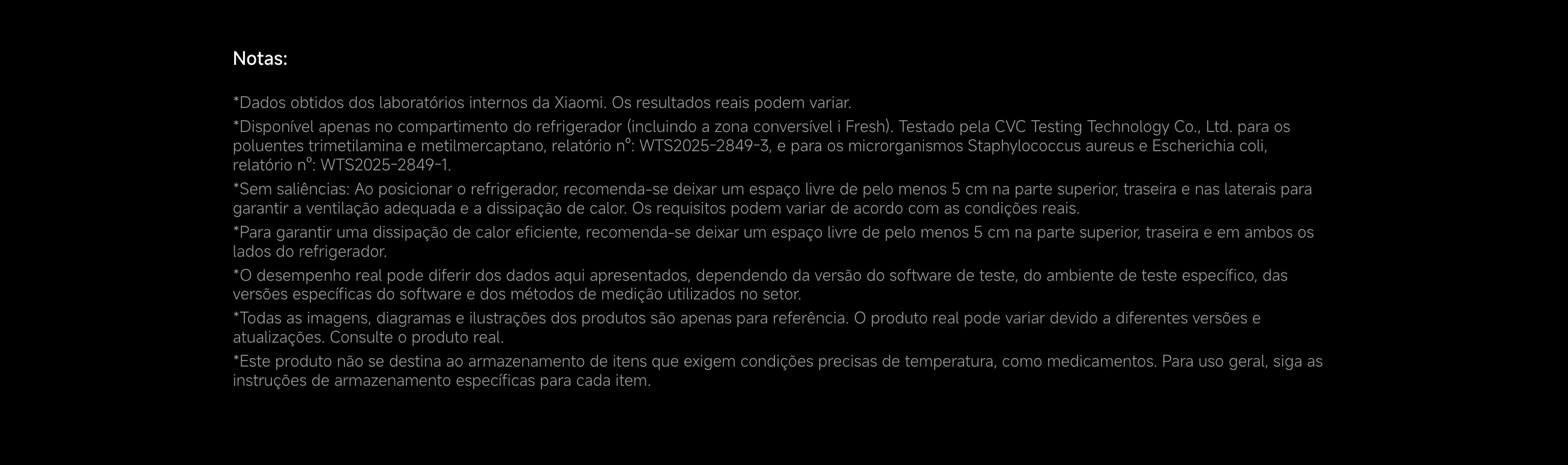 Garantia de 10 anos no compressor inverter do frigorífico Xiaomi.