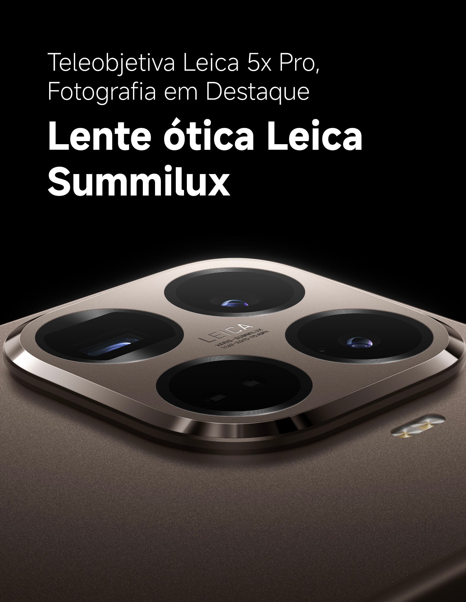 Sistema de câmara quad Leica de nova geração com sensor de 1 polegada e 200MP