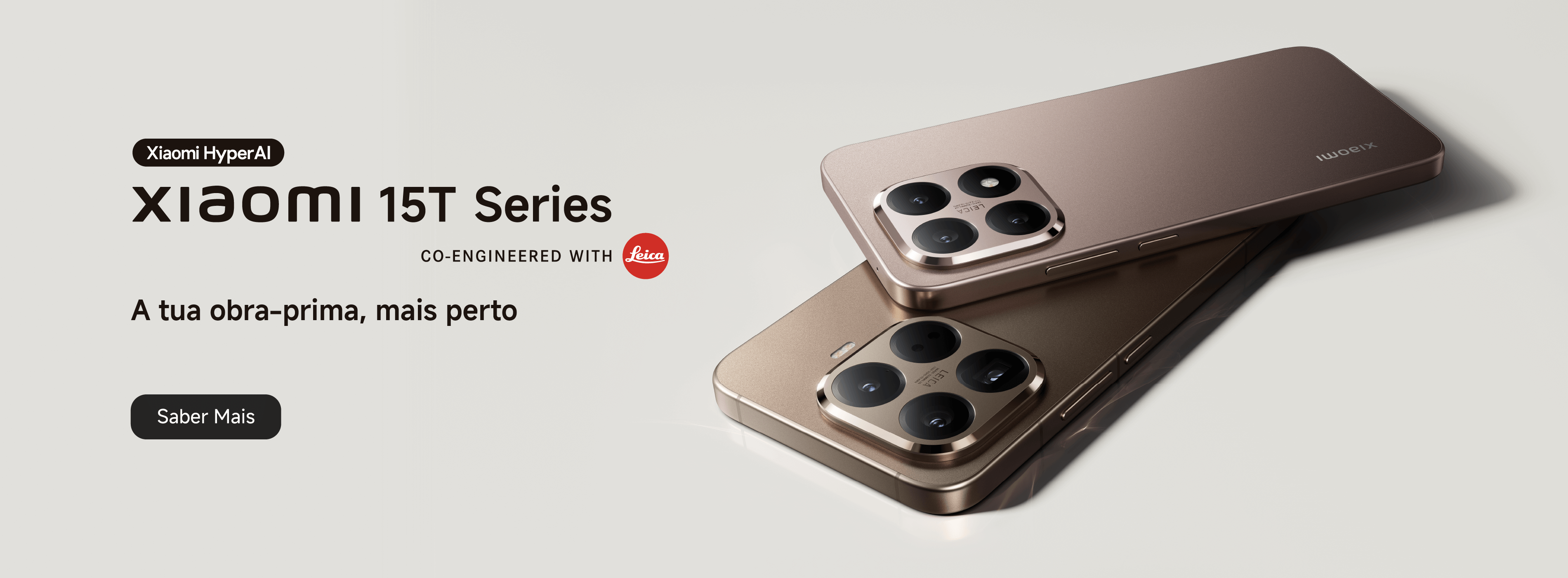 Smartphones Xiaomi 15T Series com design premium e câmara Leica, destaque para fotografia de elite com tecnologia HyperAI