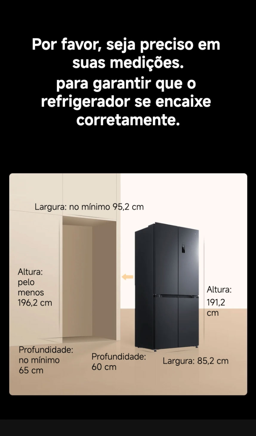 Garantia de 10 anos no compressor inverter do frigorífico Xiaomi.