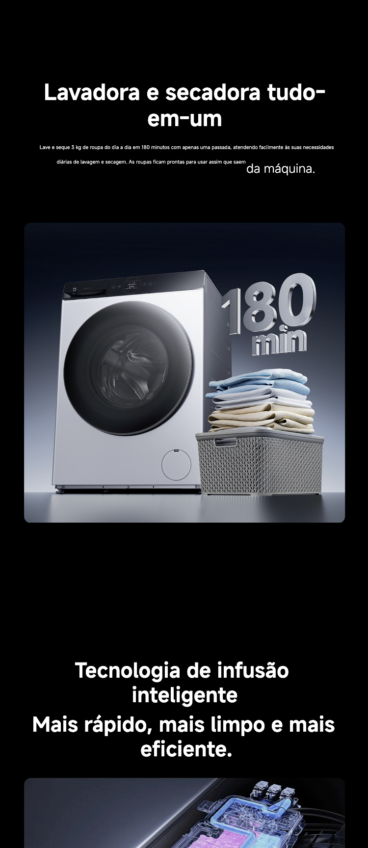 Interior do frigorífico com zona i Fresh para carne, peixe, bebidas, frutas e vegetais, com controlo preciso de temperatura.