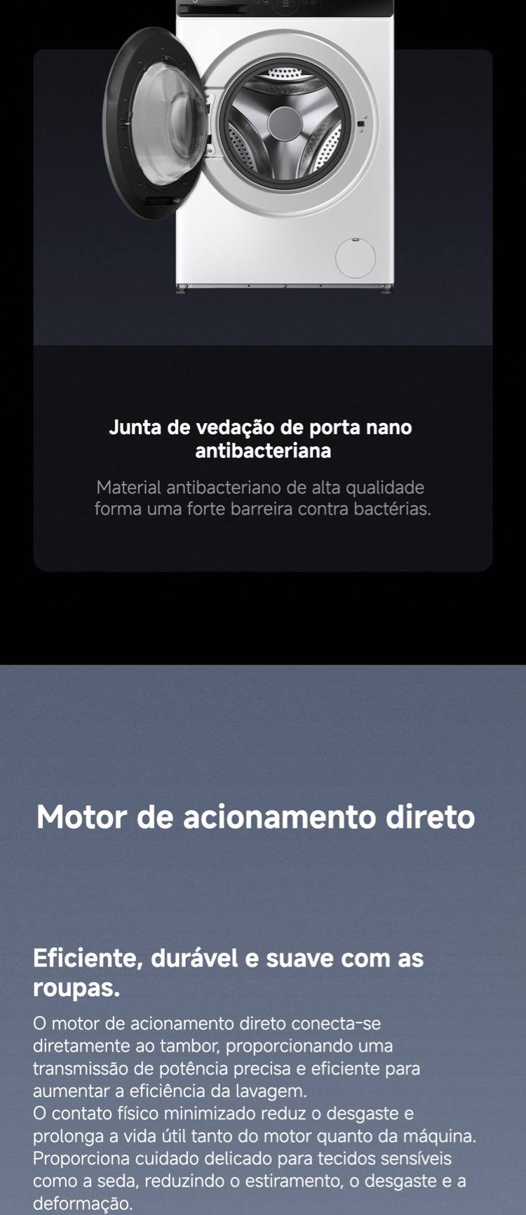 Garantia de 10 anos no compressor inverter do frigorífico Xiaomi.