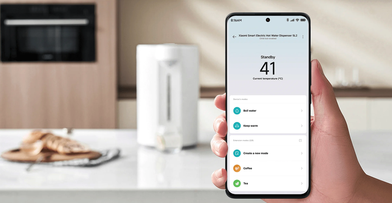 Temperaturas ajustáveis e controlo inteligente Xiaomi Hot Water Dispenser