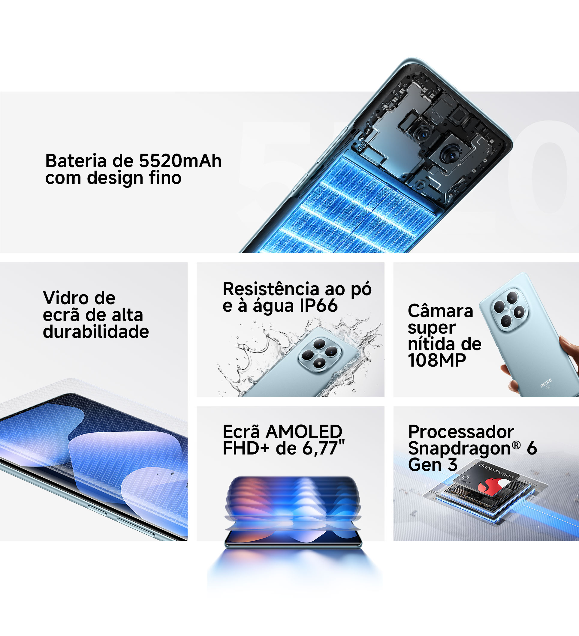 Redmi Note 15 5G – Design moderno e desempenho avançado