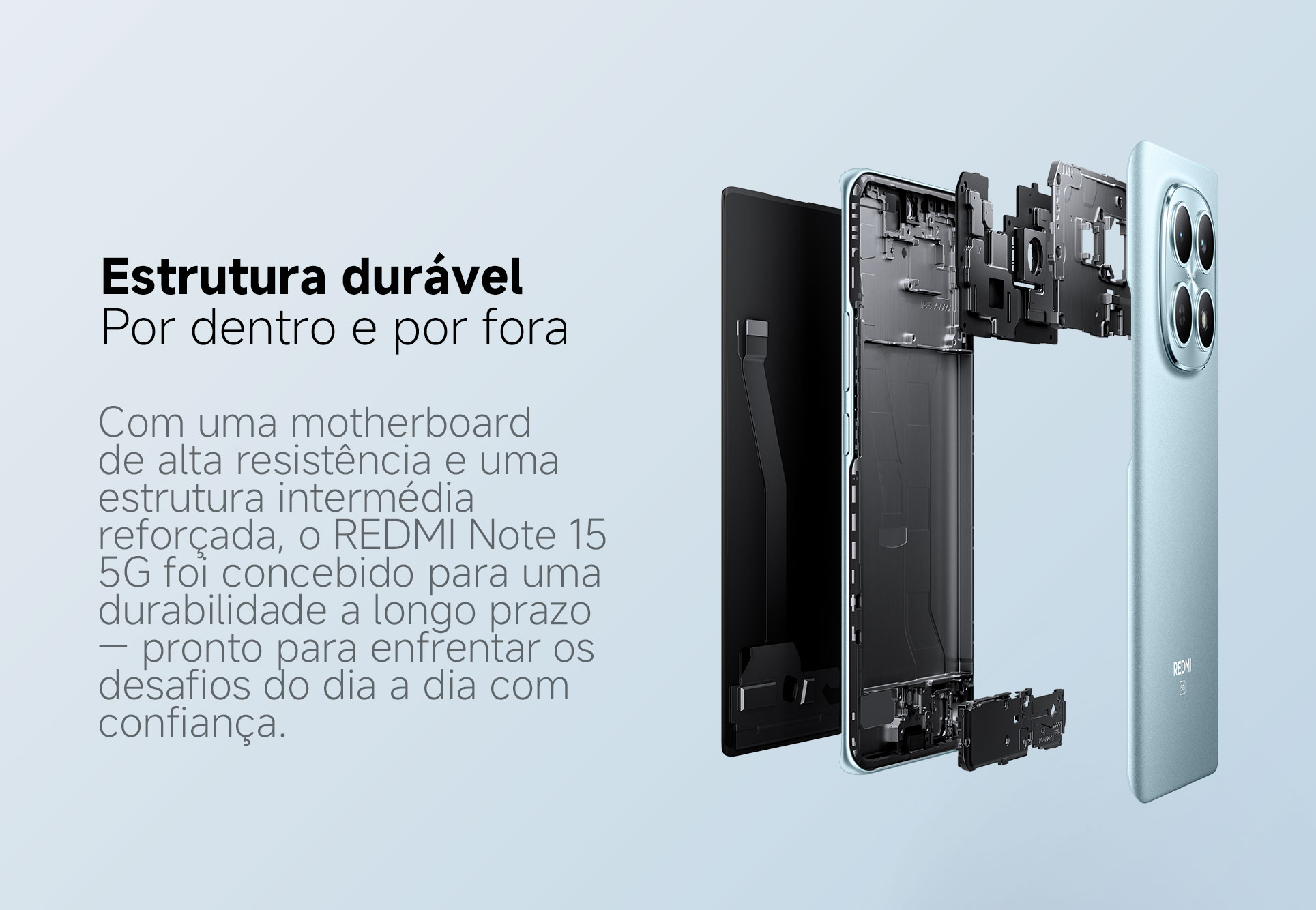 Redmi Note 15 5G – Conectividade 5G rápida e estável