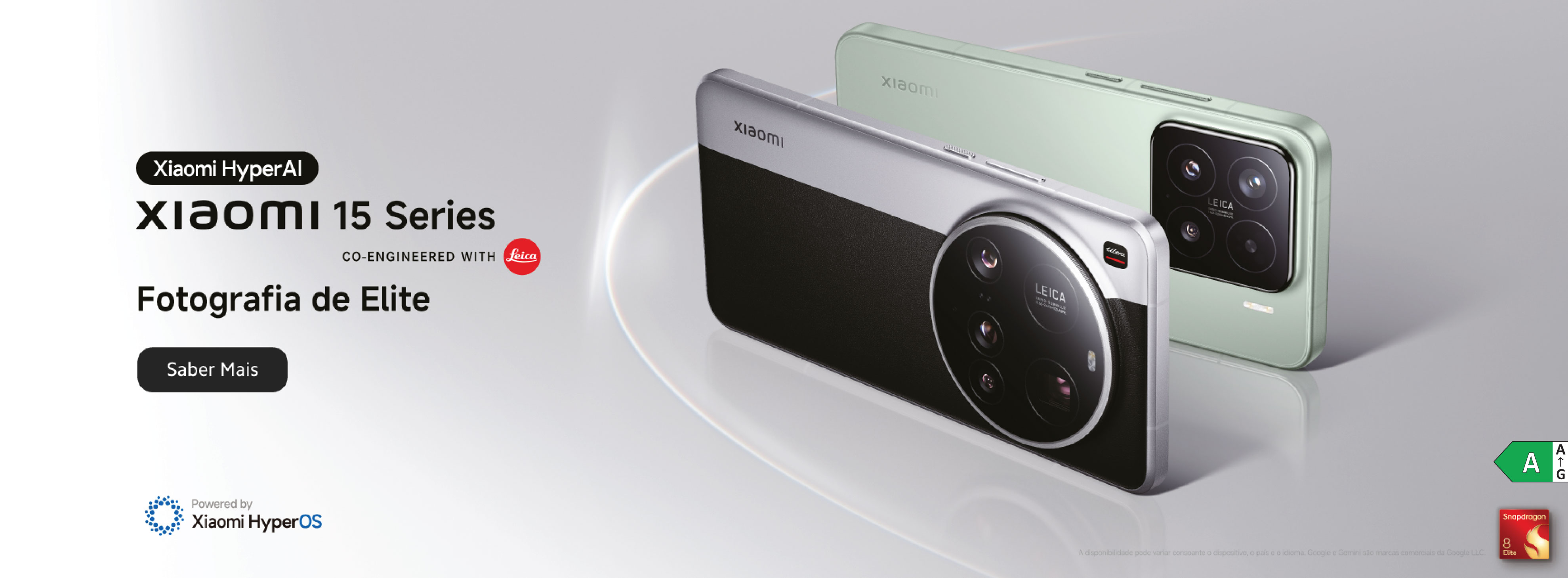 Smartphones Xiaomi 15 Series com design premium e câmara Leica, destaque para fotografia de elite com tecnologia HyperAI
