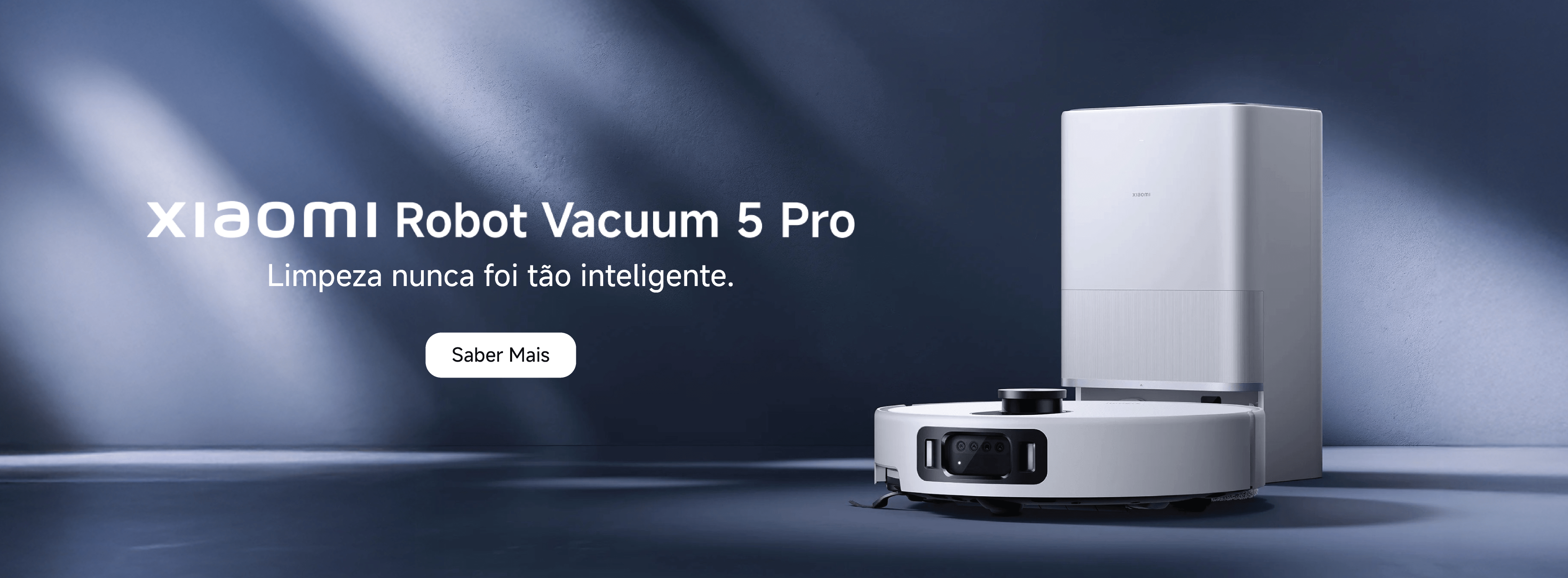 Aspirador inteligente Xiaomi Robot Vacuum 5 Pro com estação de limpeza automática e inteligência excecional