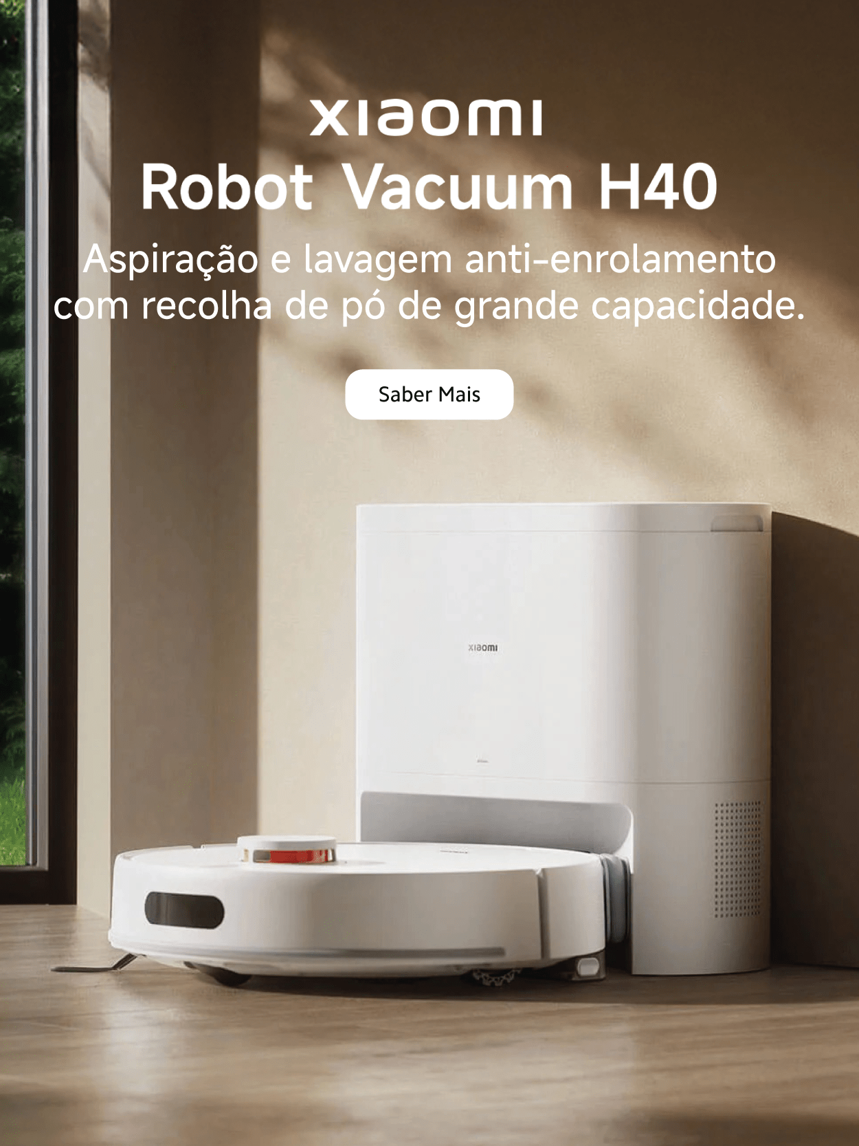 Aspirador inteligente Xiaomi Robot Vacuum H40 com estação de limpeza automática e inteligência excecional