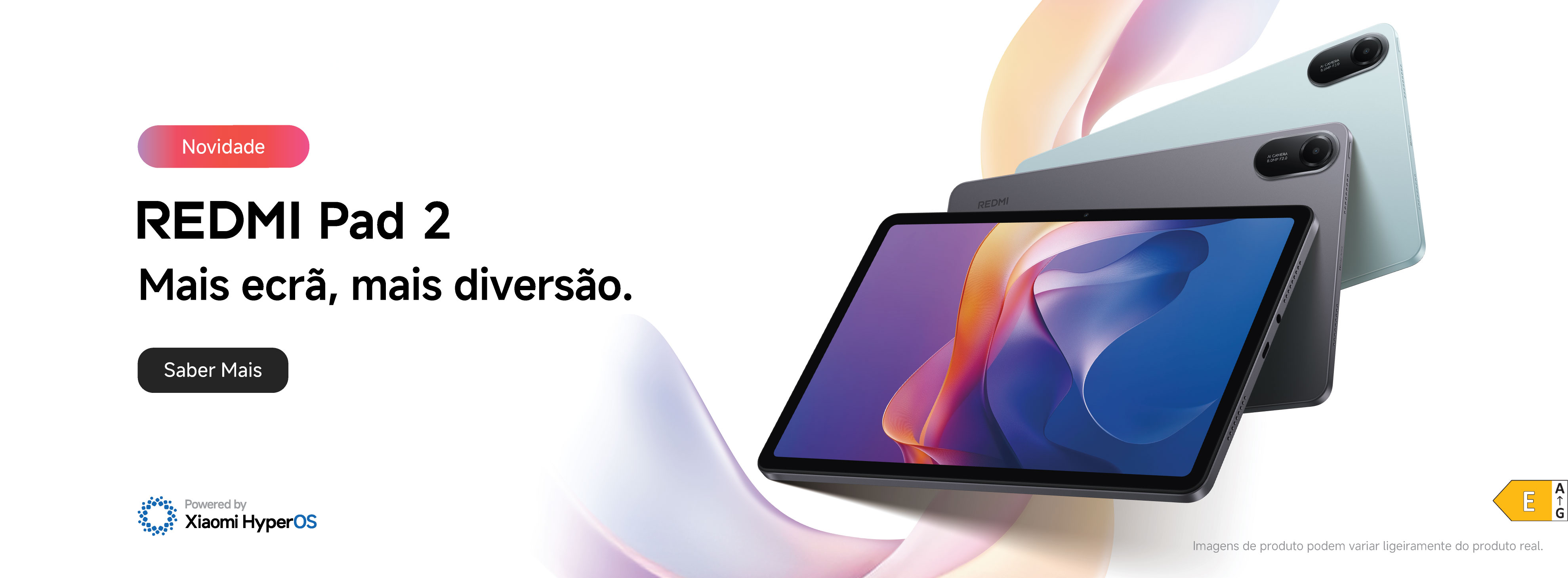 Redmi Pad 2 Banner, mais ecrã mais diversão
