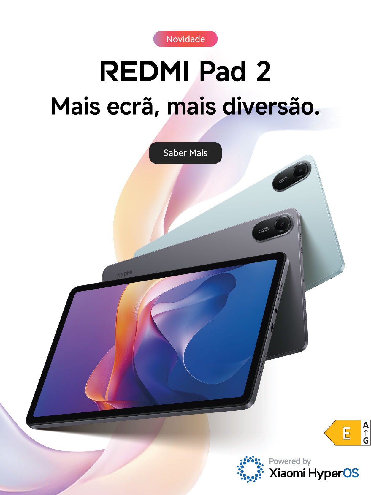 Redmi Pad 2 Banner, mais ecrã mais diversão