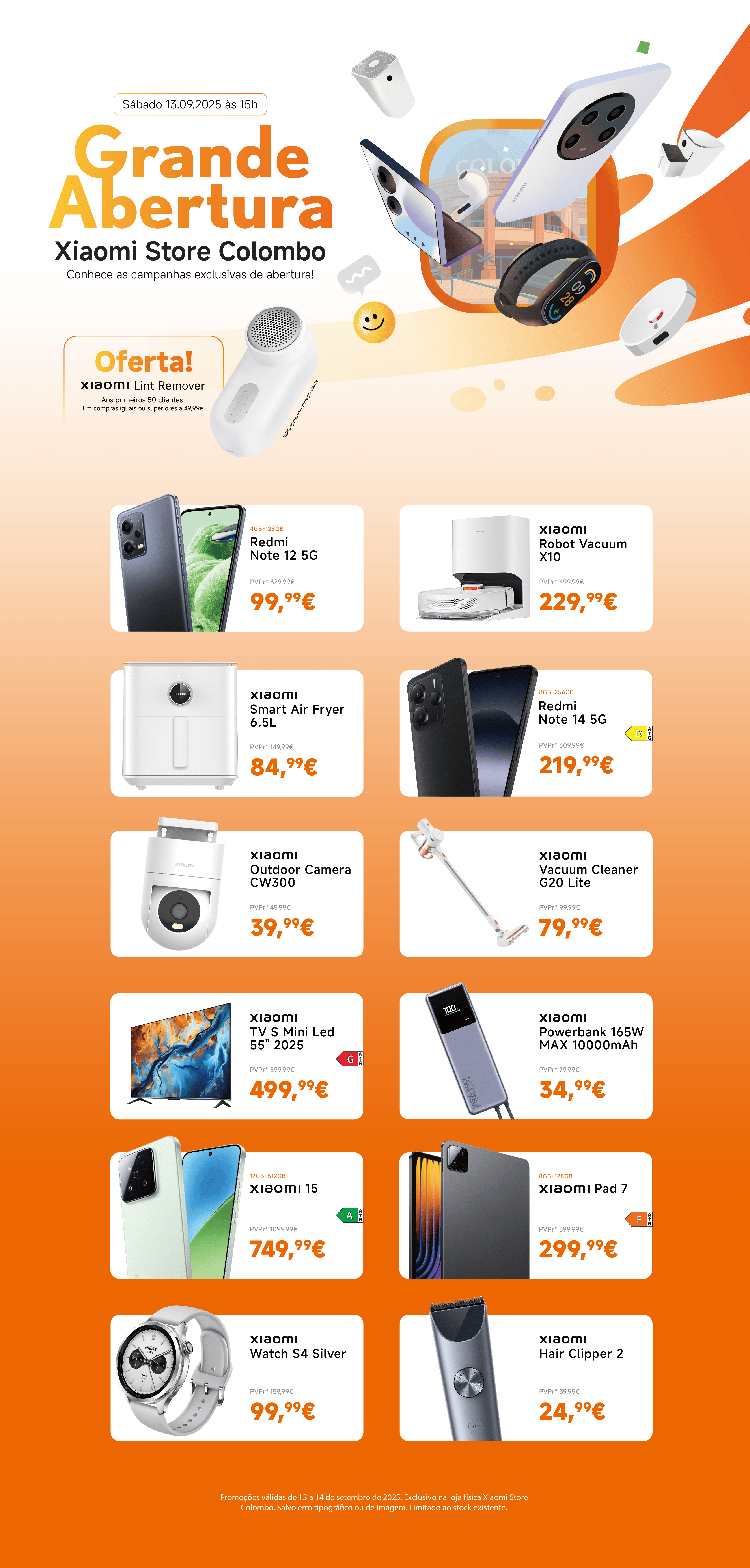 Campanhas exclusivas de abertura da Xiaomi Store no Colombo